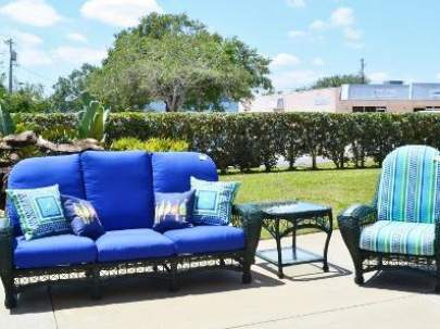 Resin sofa and chair